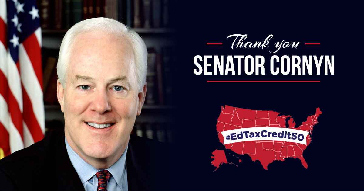 Thank You, Senator Cornyn