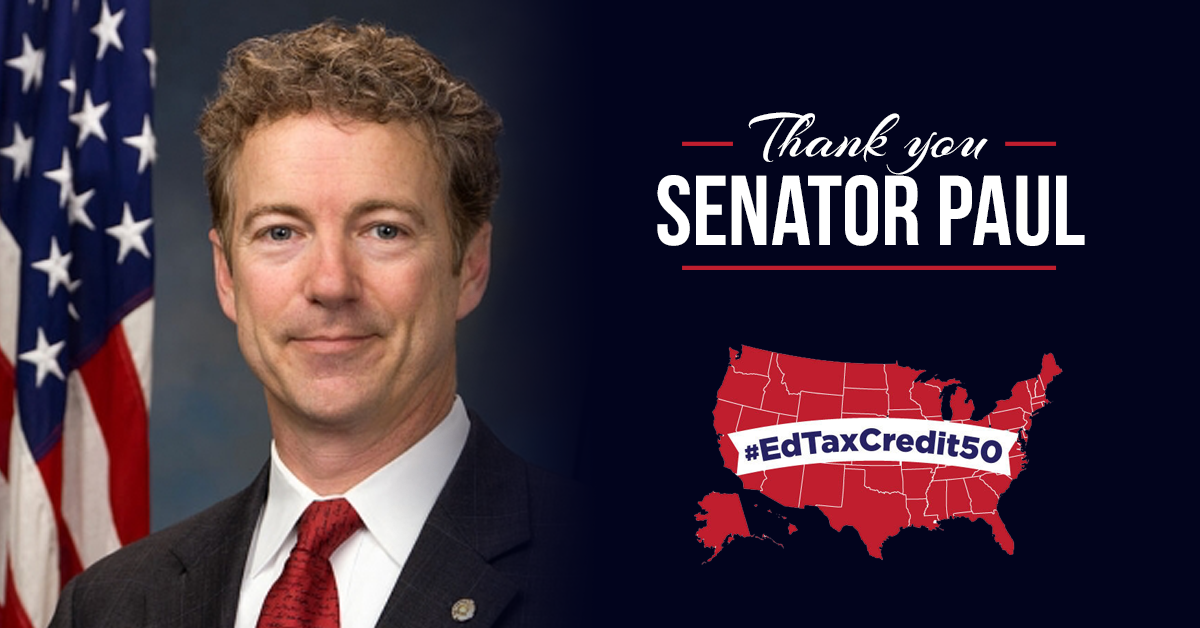 Thanking Senator Rand Paul for Voting to Support Our Kids’ Futures