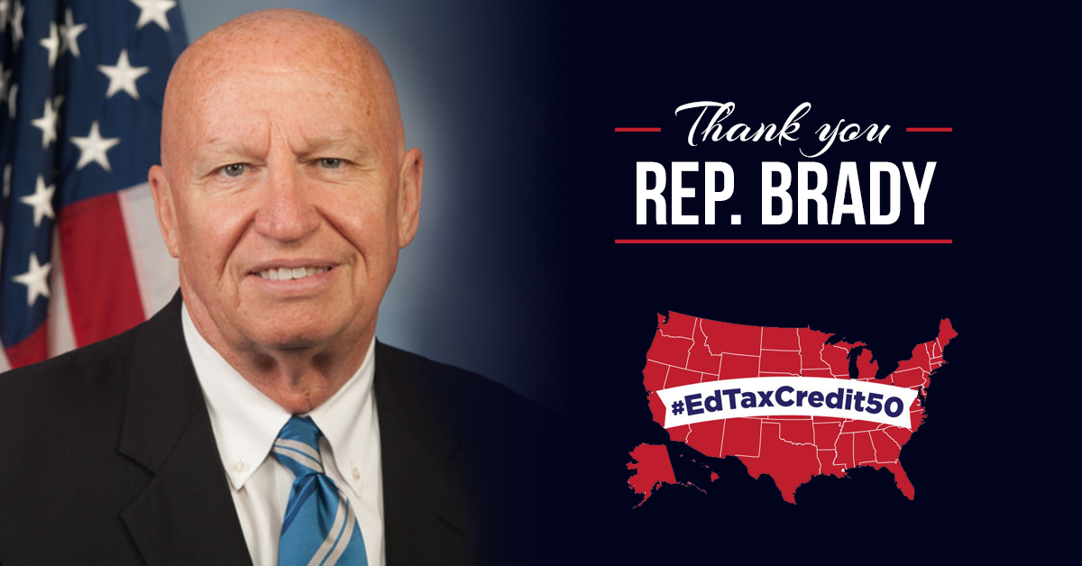 Sending Our Gratitude to Congressman Kevin Brady
