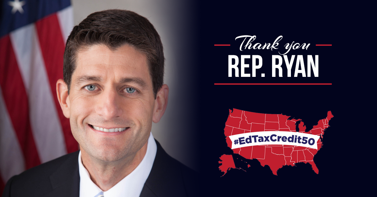 Sending Our Appreciation to Speaker Ryan